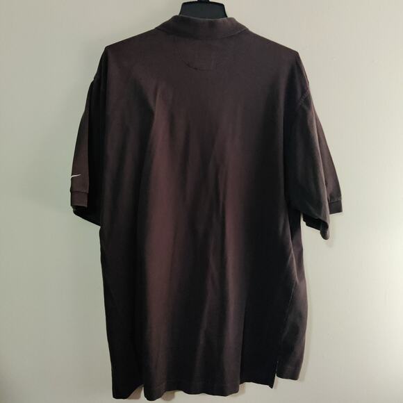 Vintage Nike Golf Polo Shirt Men’s L Chocolate Brown 1/4 Button Made In Peru - Picture 5 of 7